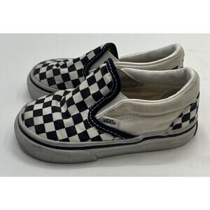 Vans Classic Black White Checkered Toddler Size 6 Shoes Sneakers Slip On. {18}.